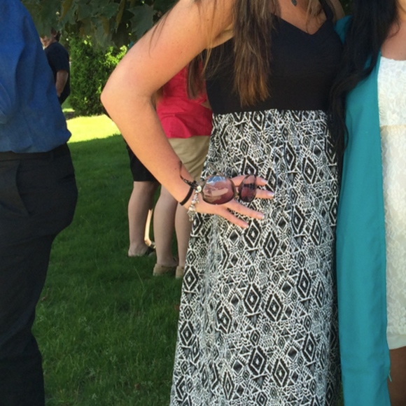 Black/Patterned Maxi Dress - Picture 2 of 6